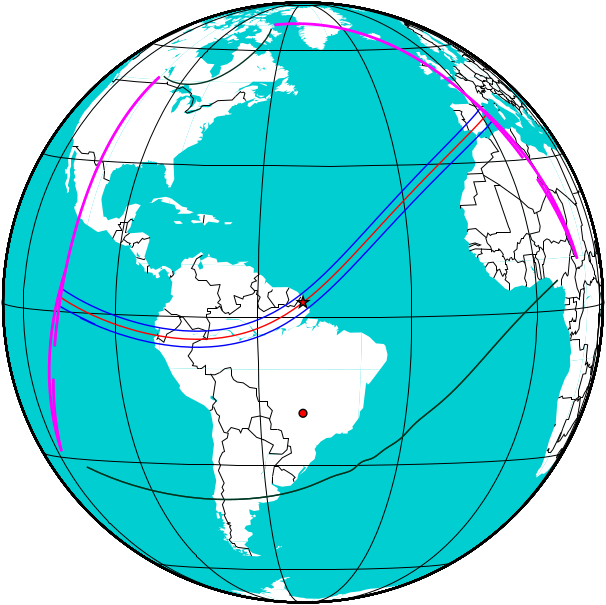 Map of January 2028 Solar Eclipse